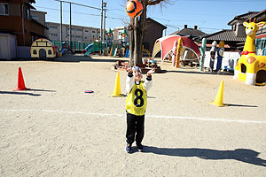 サッカー教室が開かれました　年長E