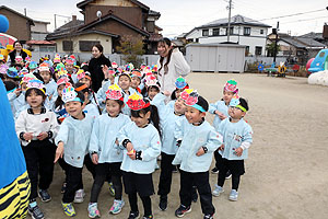 節分　みんなで豆まきをしました　全園児