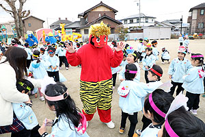 節分　みんなで豆まきをしました　全園児