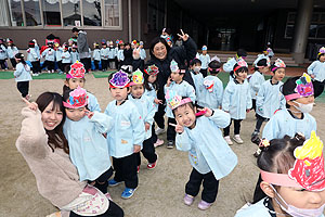 節分　みんなで豆まきをしました　全園児