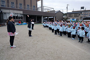 節分　みんなで豆まきをしました　全園児