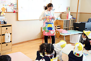 入園1日目の様子です　年少組