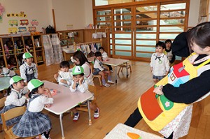 入園2日目の様子です　年少組