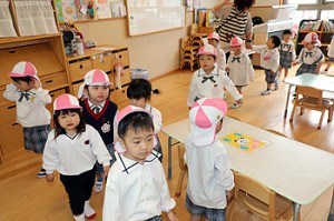 入園2日目の様子です　年少組