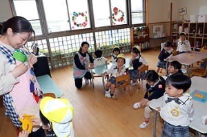 入園2日目の様子です　年少組