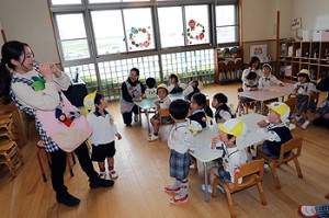 入園2日目の様子です　年少組