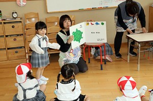 入園2日目の様子です　年少組