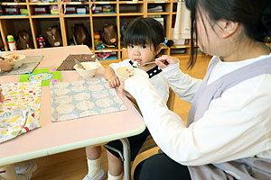 お給食の様子です　うさぎ・りす