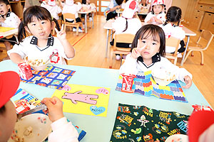 お給食の様子です　うさぎ・りす