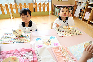 お給食の様子です　うさぎ・りす