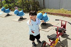 元気いっぱい遊びました　年少組