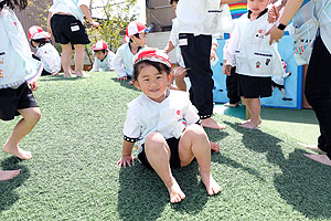 元気いっぱい遊びました　年少組