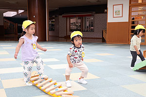 サーキット遊び楽しかったね　ひよこ・あひる