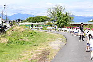 お散歩に出かけました　ひまわり・ばら・たんぽぽ