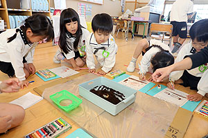 カブトムシの幼虫の観察をしました　B