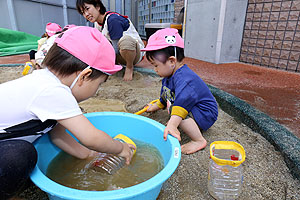 泥んこ遊び楽しかったね　　ひよこ