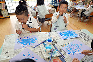 雨の日の制作　ー吹き絵ー　　E