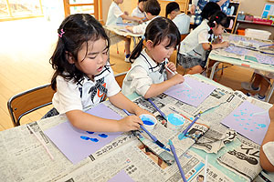 雨の日の制作　ー吹き絵ー　　E