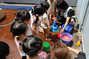 色水遊び楽しかったね！　あひる