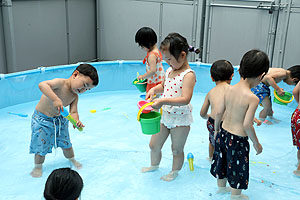 プール活動　たのしかったね‼　　こあら・ぱんだ・きりん