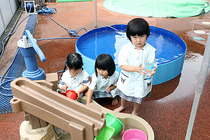 プール活動　たのしかったね‼　　こあら・ぱんだ・きりん