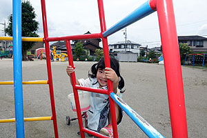 園庭遊び楽しいね！　こあら