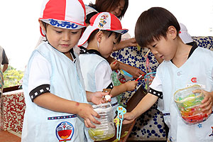 カラフル流しそうめん　楽しかったね！　年少組　NO.1