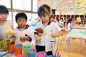 チョコバナナの制作　すみれ