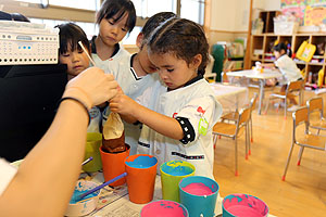 チョコバナナの制作　すみれ