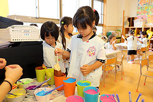 チョコバナナの制作　すみれ