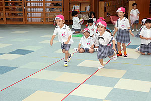 シフォンスカーフ遊び　ひまわり・ばら