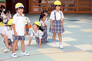 シフォンスカーフ遊び　ひまわり・ばら