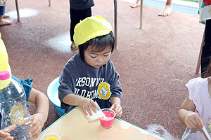 7月生まれのお誕生会　ー色水遊びー　　ひよこ・あひる組