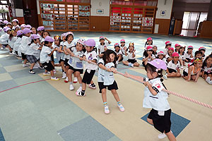 7月生まれのお誕生会　ーつなひきー　　年中組