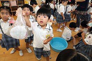 ヨーヨー釣り楽しかったね　ひまわり