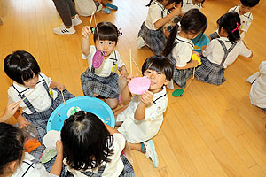 ヨーヨー釣り楽しかったね　ひまわり