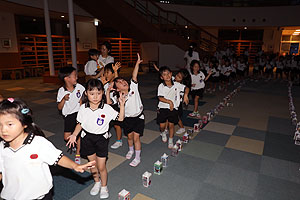 年長お泊り保育５・ランタン・キャンプファイヤー・花火大会