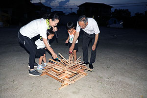 年長お泊り保育５・ランタン・キャンプファイヤー・花火大会