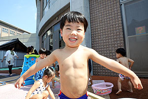 水遊び　気持ち良かったね！　あひる