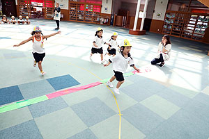 運動会の活動　かけっこ　　年少組