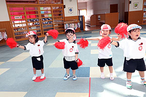 運動会のリズム活動　うさぎ・りす・ことり