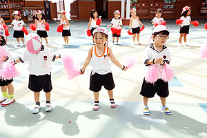 運動会のリズム活動　うさぎ・りす・ことり