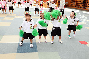 運動会のリズム活動　うさぎ・りす・ことり