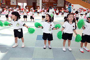 運動会のリズム活動　うさぎ・りす・ことり