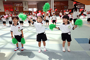 運動会のリズム活動　うさぎ・りす・ことり