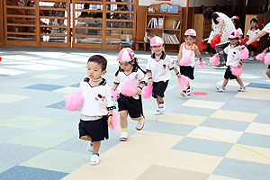 運動会のリズム活動　うさぎ・りす・ことり