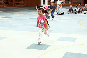 運動会の活動　かけっこ　　ひよこ・あひる