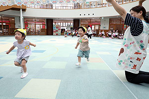 運動会の活動　かけっこ　　ひよこ・あひる