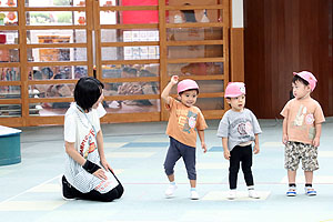 運動会の活動　かけっこ　　ひよこ・あひる