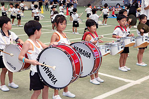 運動会予行１　　年長組　鼓笛・A・B